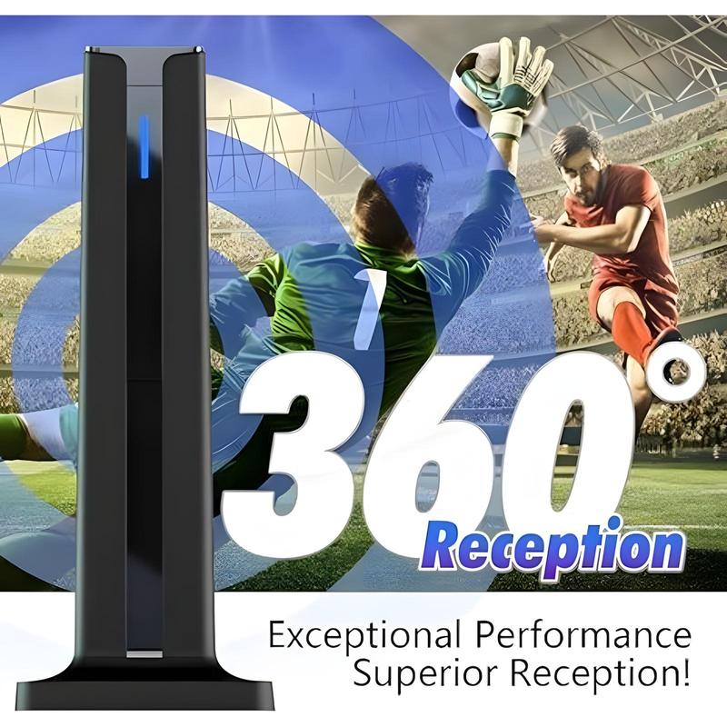 Digital HD TV Antenna Indoor 1080P 4K Remote Reception, No Cable Needed, Easy Setup USB Plug, Includes 3m Base, Perfect for Hdtv