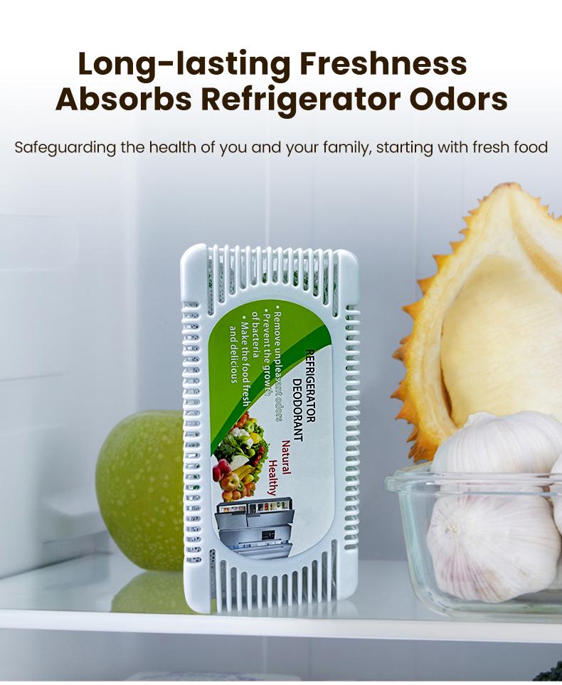 Reusable Fridge and Freezer Deodorizer Unscented Activated Carbon Formula Eliminates Odors Absorbs Moisture Ideal for Refrigerators Freezers Coolers Closets and Trash Can Long-Lasting Performance Universal Fit Extended Food Freshness