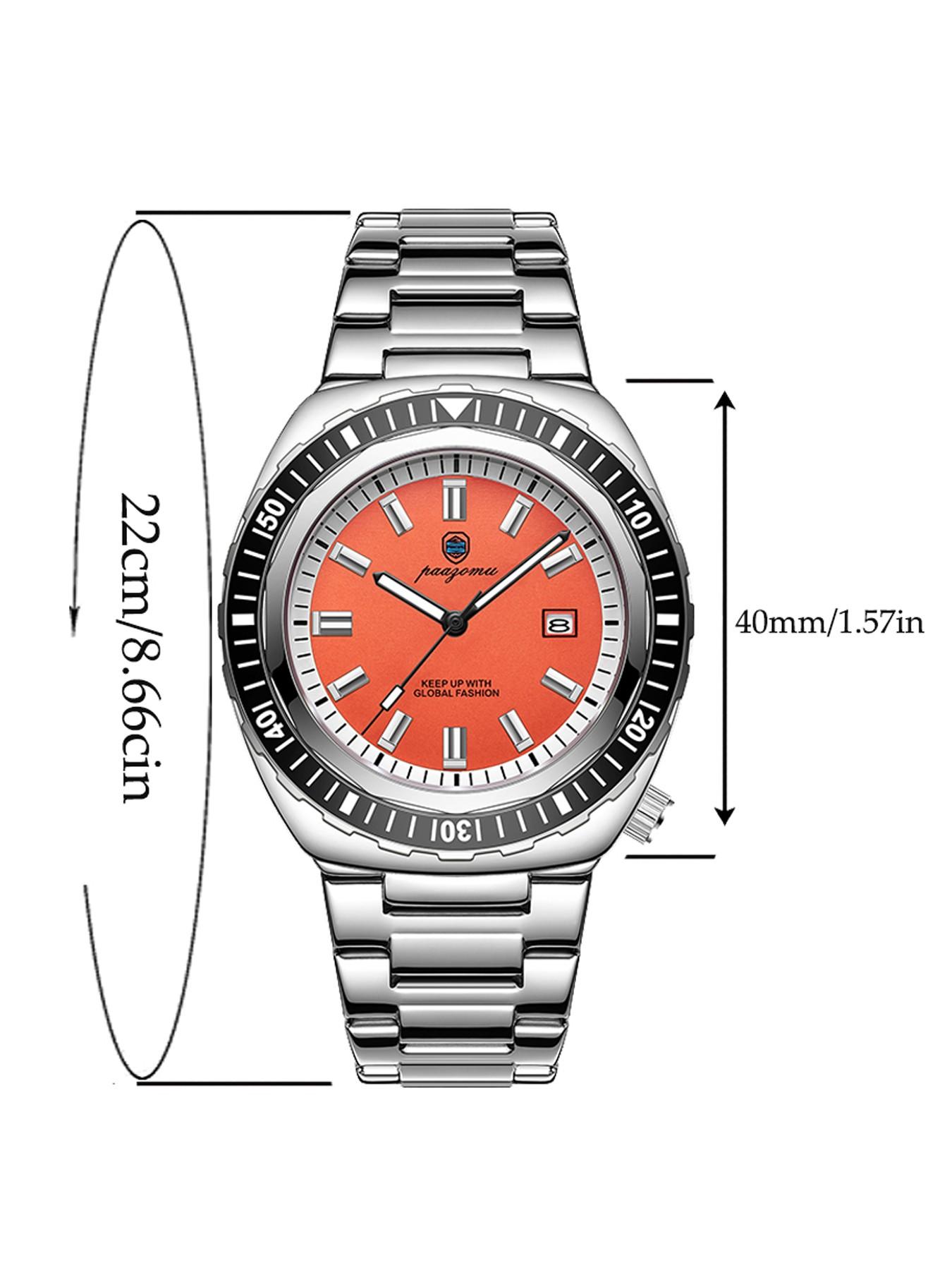 Paazomu 2026 Men's Watch, Original Fashion Business Brand, Waterproof Quartz Wrist Watch, Sport Clock, Automatic Date Watch, Male Reloj