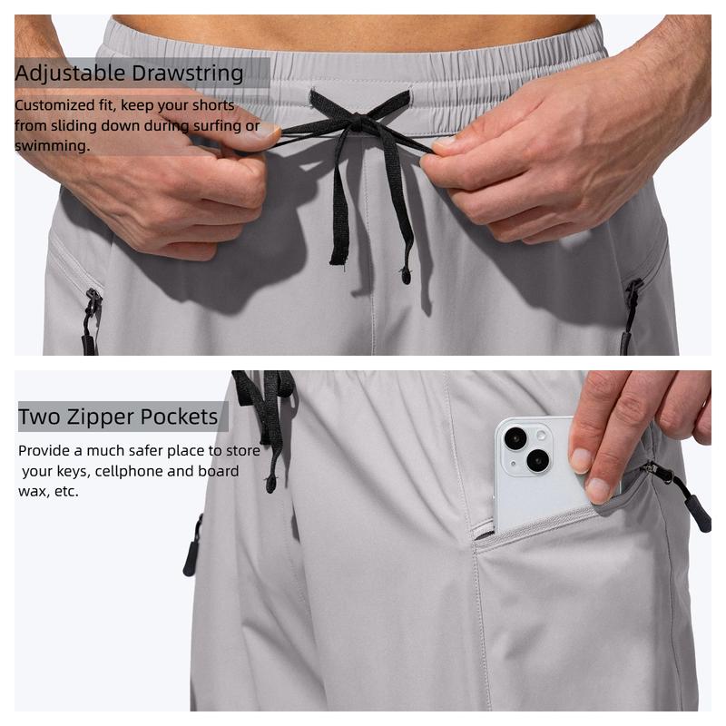 G Gradual Men's Swim Trunks Quick Dry Board Shorts Swimmingshorts with Zipper Pockets Beach Shorts Swimmingtrunks for Men Breathable Swimtrunks