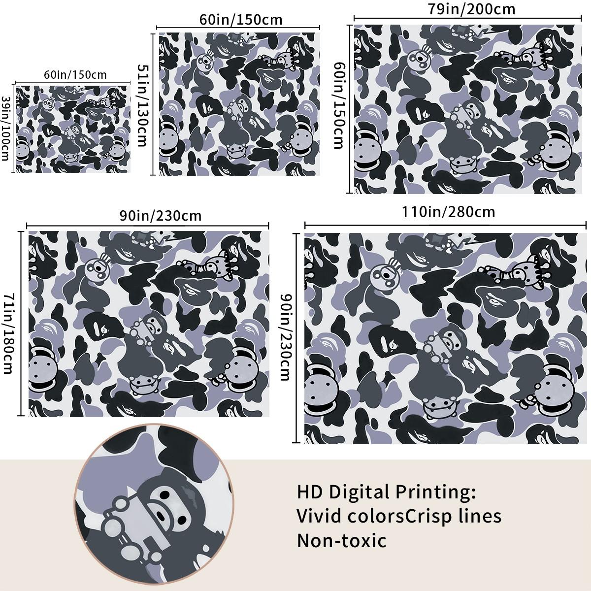 Camo Print Tapestry, Streetwear Style Wall Decor, Soft Fabric, Easy to Hang, Ideal for Background Decoration in Bedroom and Living Room for Trendy Youth, Perfect Gift for Family and Friends