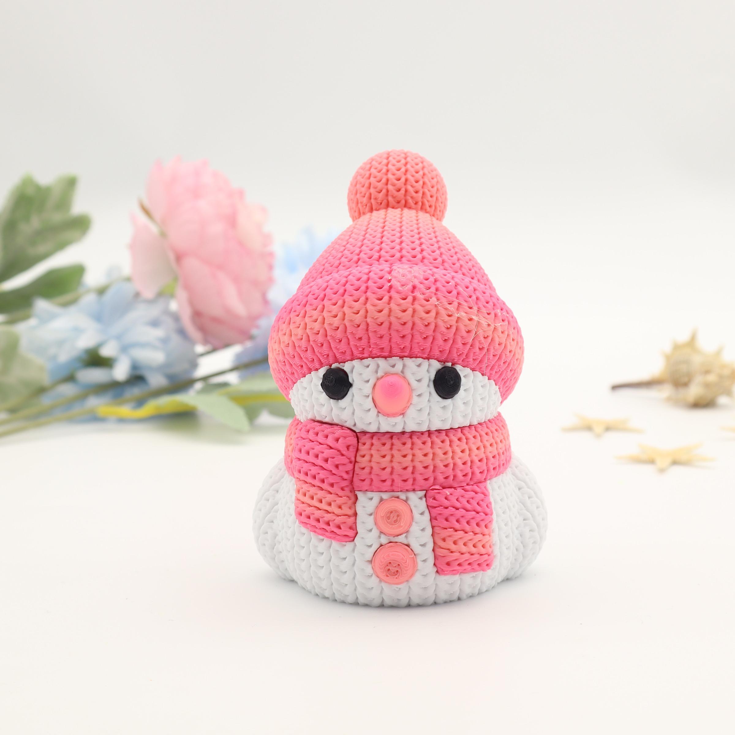 3D Printed Snowman Set, Home Decor Desktop Ornament, Halloween Christmas Gift, Suitable for Any Occasion, 1pc/6pcs, Desktop Statue