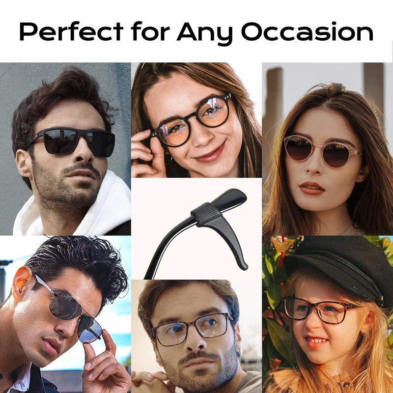 ZENOTTIC 3 Pairs Ear Grip Anti Slip Eyeglass Holder Comfortable Soft Silicone Eyeglasses Grip for Sunglasses Sport Eyeglasses Strap Anti-sweating Fit All Daily Scenarios