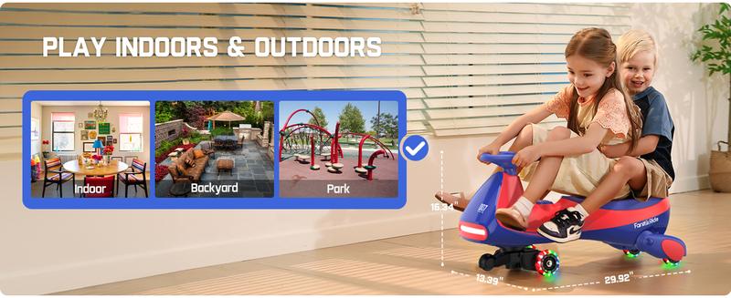 FanttikRide N7 Electric Wiggle Car with Pedal, Ride on Toy