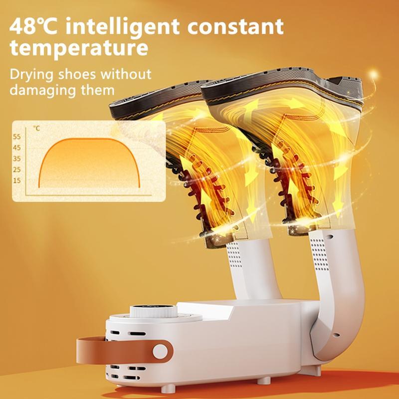 Foldable adjustable Shoe Dryer, Quick Hot Drying, Smart Temperature Control, Automatic Timer, Portable Home Odor Eliminator zapatos