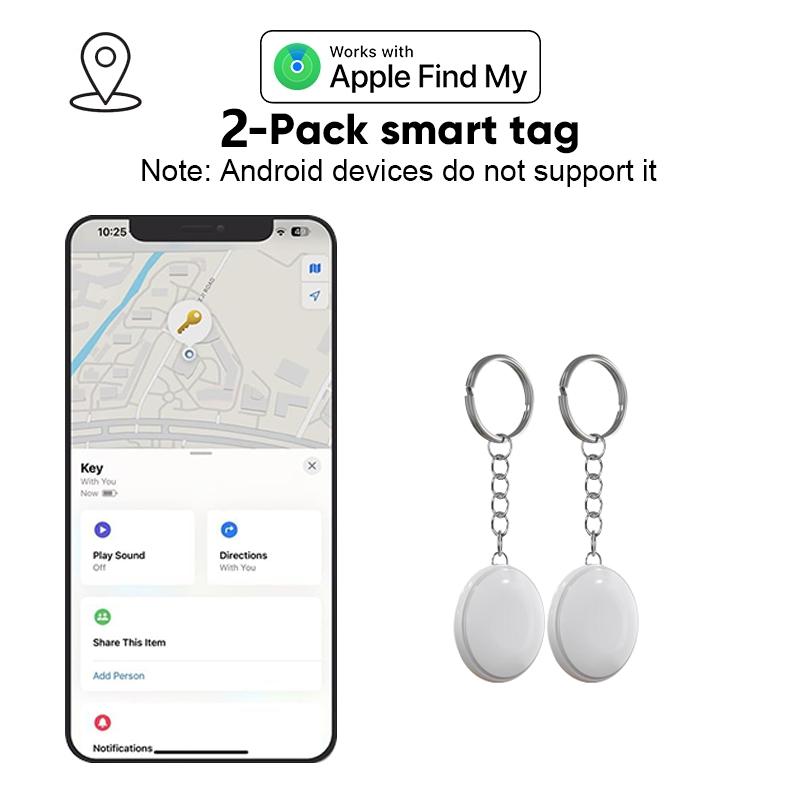 1/2/4pcs Keychain Item Locator, No Monthly Fee, Best Tracker, Lost Prevention Device, Supports Apple Find My (iOS Only), for Keys, Pet Collars, Luggage