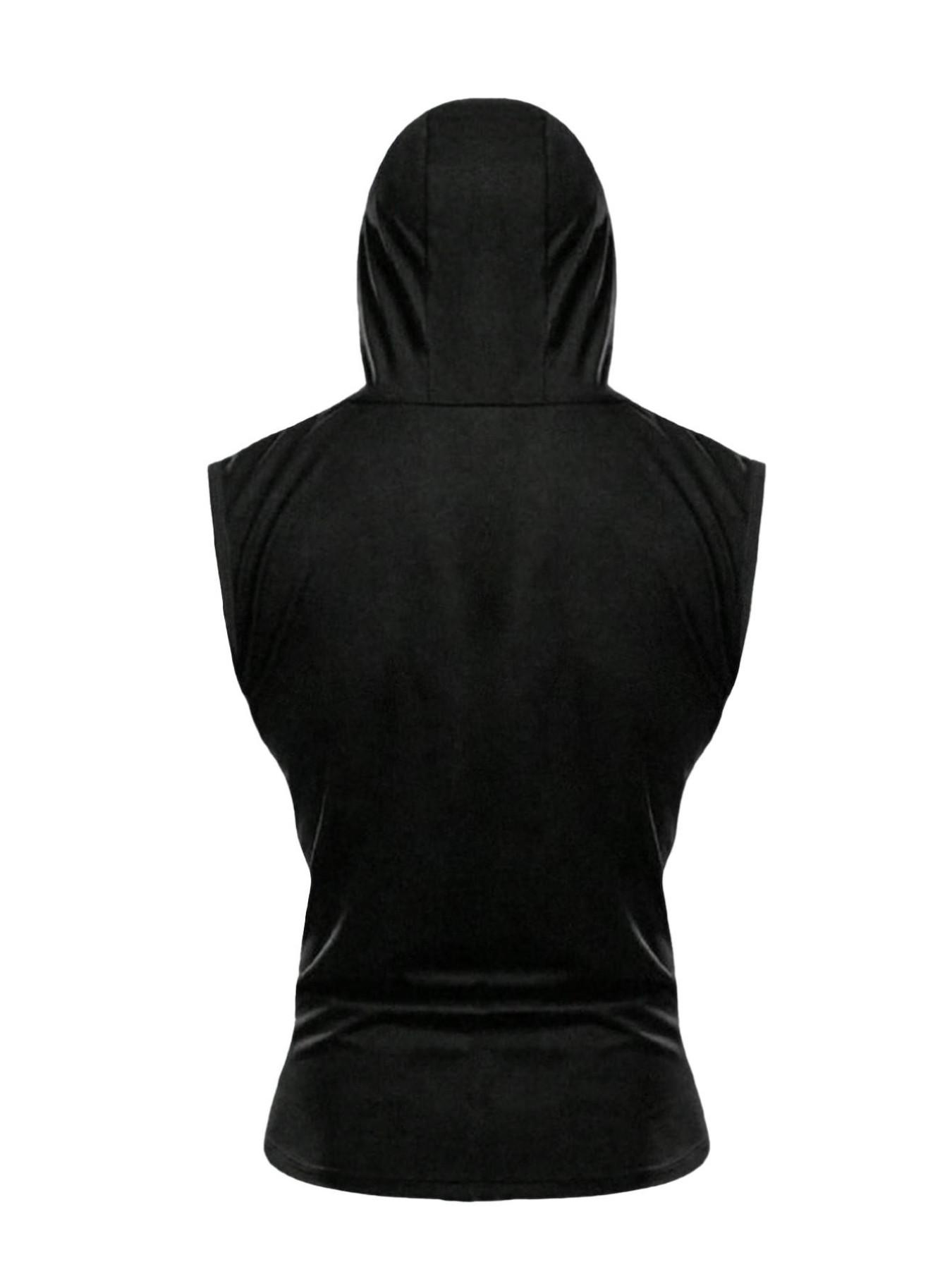 Men's Summer Lightweight Sport Running Fitness Sleeveless Vest, Fashion Casual Outdoor Hooded Top, Breathable and Comfortable Design, Workout Sports Vest