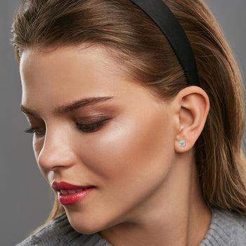 【#EE203】UCCIYO D VVS Synthetic Moissanite Square Stud Earrings 925 Sterling Silver Women Wedding Jewelry Elegant Jewelry Birthday Gift