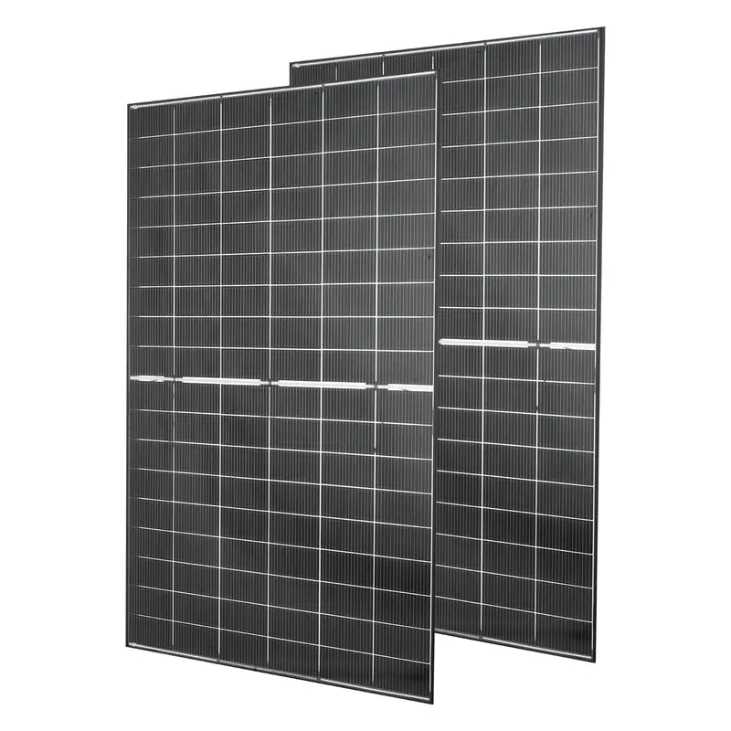 VEVOR 2PCS 400W Bifacial N-Type Monocrystalline Silicon Solar Panels, 16BB 24% Efficiency IP65 Waterproof Flat Rooftop Panels, MC4 Output Aluminum Frame for Car Boat RV 200W & Above Off-Grid Power Generation
