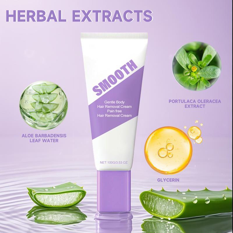 Painless Full Body Hair Removal Kit, Gentle Cleansing and Moisturizing, Fast Hair Removal, Aloe and Hyaluronic Acid, Unisex, Mild Scent