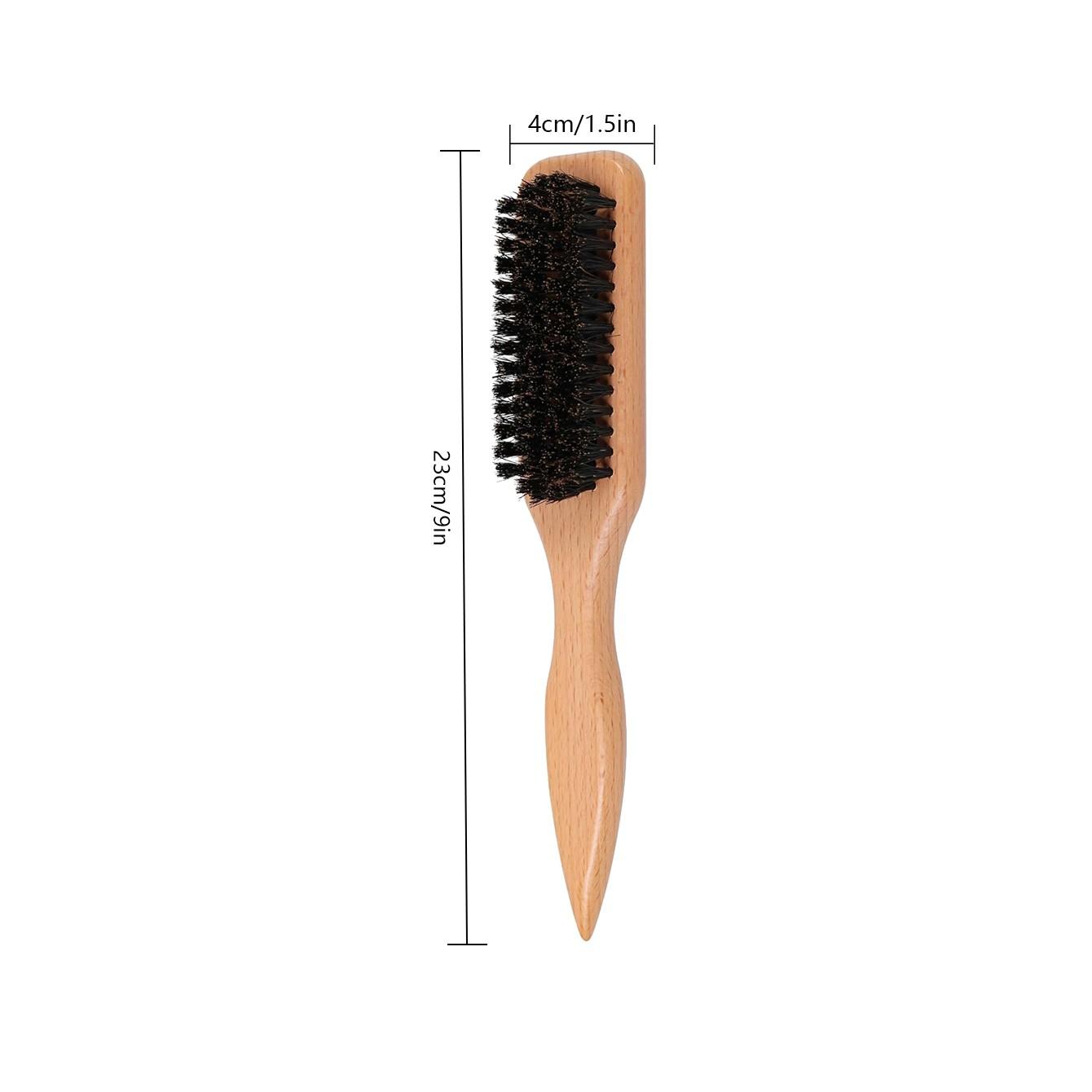 Professional Sleek Hair Brush Styling Kit with Nylon Smoothing Brush, Flyaway Tamer Hairline Brush, Wide Tail Parting Comb & Edge Control Brush – Smooth Hair Polishing, Sectioning & Styling Tool Set for Women and Men, Suitable for All Hair Types