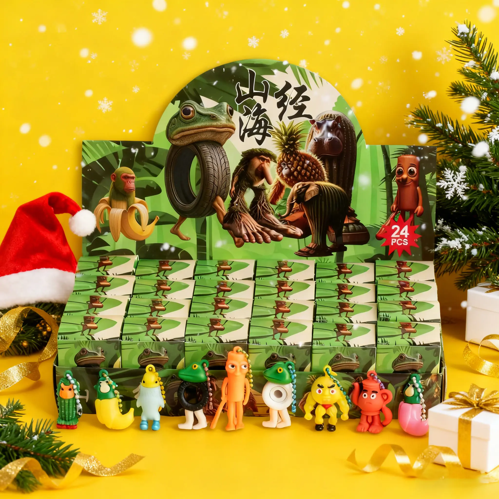 24-Piece Tung Tung Tung Sahur Toy Blind Box Keychains 🎁🔑 | Random Keychains, Pendants & Bag Hooks | Italian Brainrot Style | Black Friday Hot Deal | Perfect Gift for Father’s Day, Birthdays & Valentine’s Day