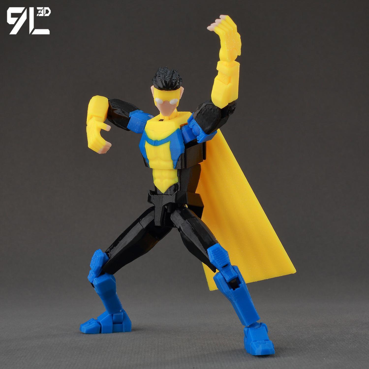 9L3D Printed Invincible Boy Invincible Mark 1.0 Version Titan13 T13 Dummy13 Multi-Jointed Movable Action Figure Collectible Toys