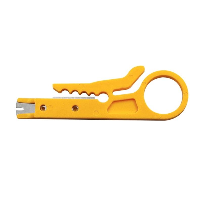 2PCS Small yellow knife wire cutter, wire stripping pliers, wire cutting tool, simple wire stripping knife, wire and network cable crimping pliers