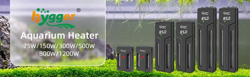 hygger Aquarium Heater,Submersible Fish Tank Water Heater Double Quartz Explosion-Proof with for Freshwater Saltwater Tank Submersible Quartz