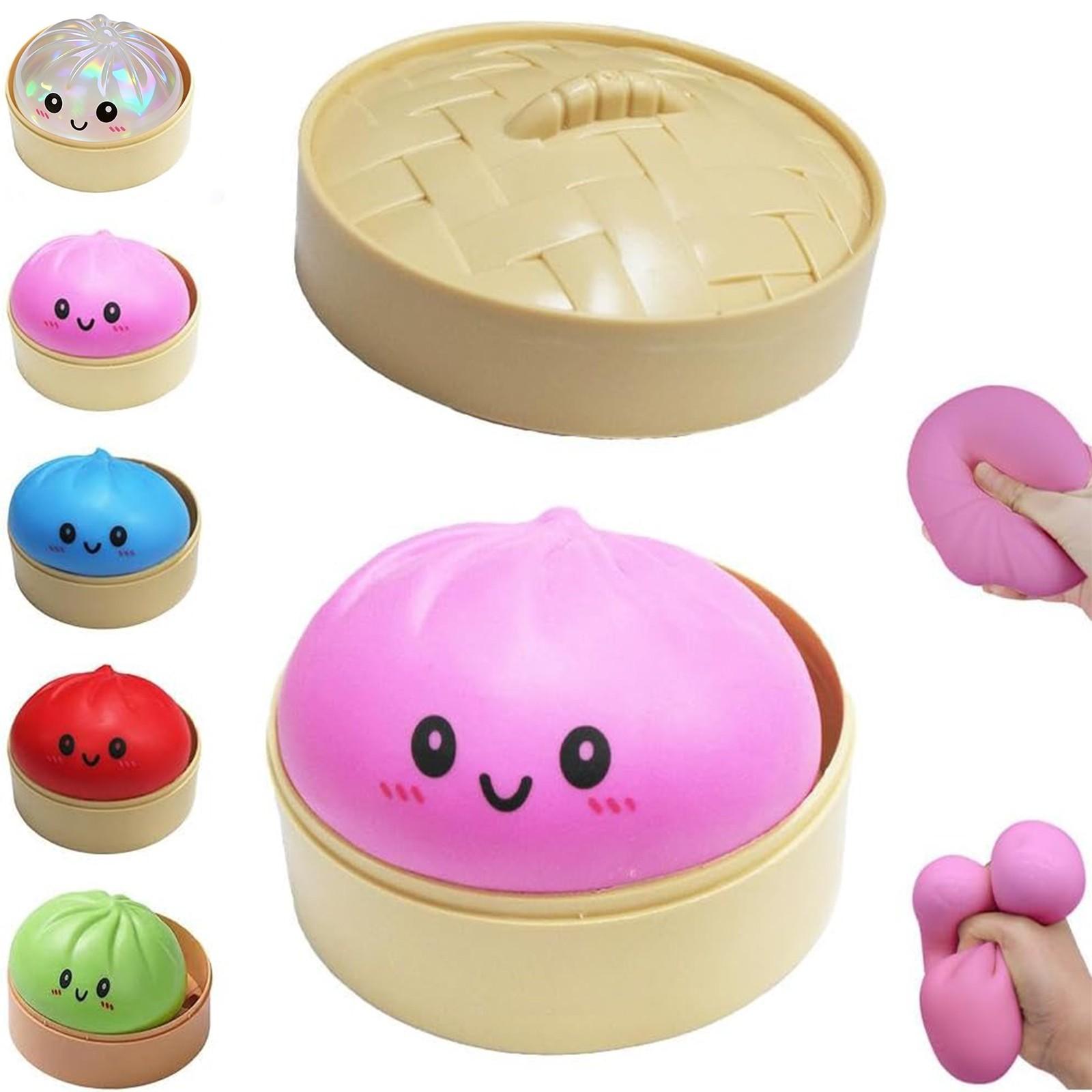 Giant Glitter Dumpling, Colorful Dumplings Stress Balls, Soft Squeeze Decompression Dough, for Adult Anxiety Relief & Sensory Play, for Stress Relief