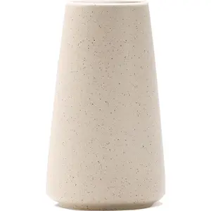 Beige Vase - Beige Ceramic Vase, 6" Neutral vase Home Decor, Boho Off White Cream Vases for Flower, Minimalist Modern Ivory vases for Centerpieces, Room Decor, Living Room, Bedroom or Gift