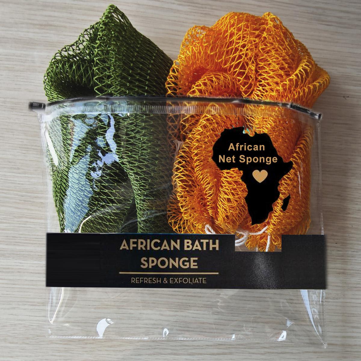 2 PCS Authentic African Exfoliating Net Bath Sponge