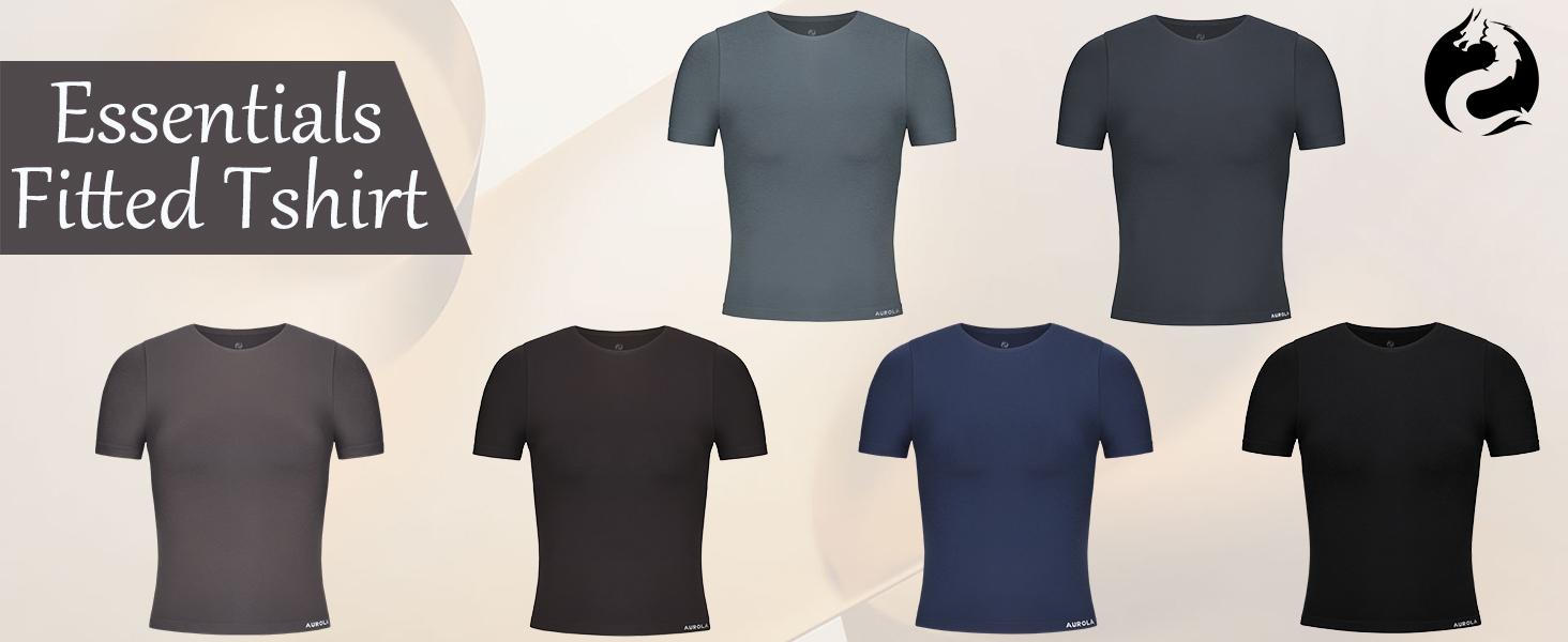 AUROLA Women Essentials Seamless Short Sleeve Fitted Tshirt Gym Workout Athletic Shirts Top Tee