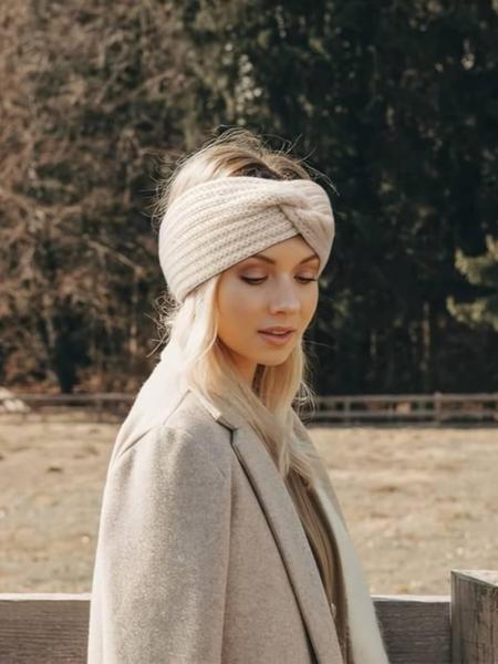 Women's Warm Knit Headband Set, Knotted Headband, Triple Knot Design, Classic Colors, Perfect for Autumn Winter Outdoor Daily Wear