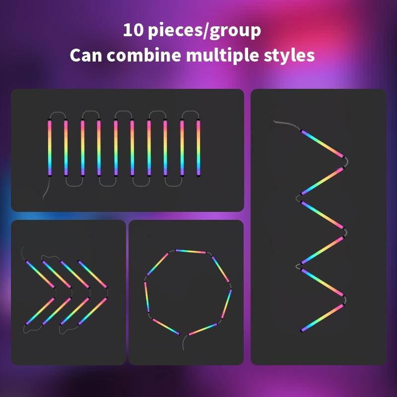 USB Smart RGB plus IC Music Sync LED Light, Seven-Color Sound-Responsive Atmosphere Lamp, Suitable for Living Rooms, Gaming Setups and Studios