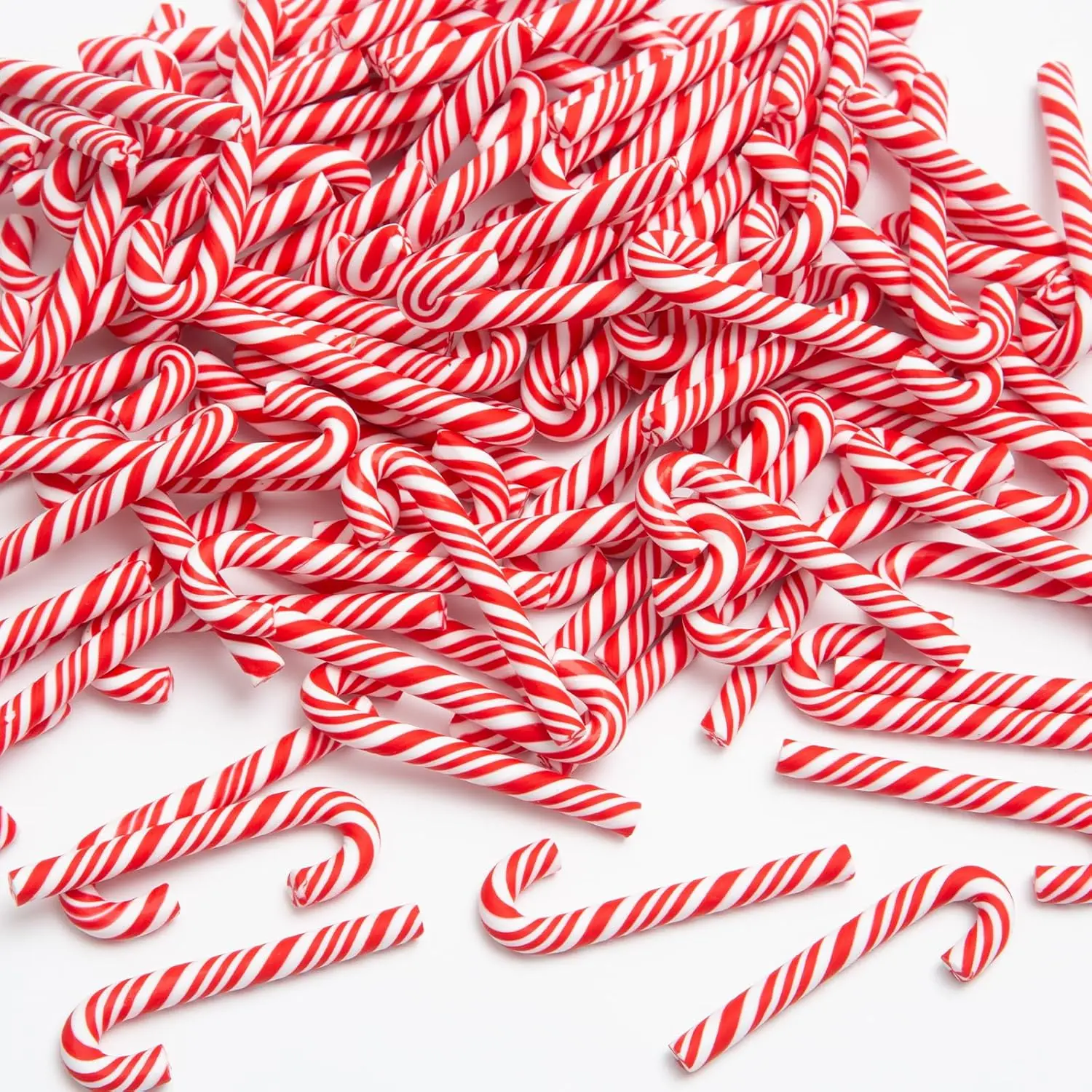 10/30/50Pcs Mini Candy Cane Christmas Decoration Red White Resin Candy DIY Crafts Xmas Pendant Navidad Home Decor 2025 New Year