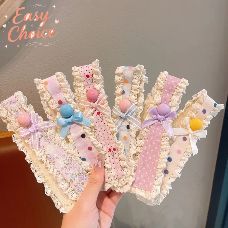 2Pcs Cute Floral Bow Hair Bang Sticker, Soft Magic Tape Hair Holder, Non Slip Fringe Tamer Hair Accessory For Daily Makeup Shopping Outdoor Styling Teen Women