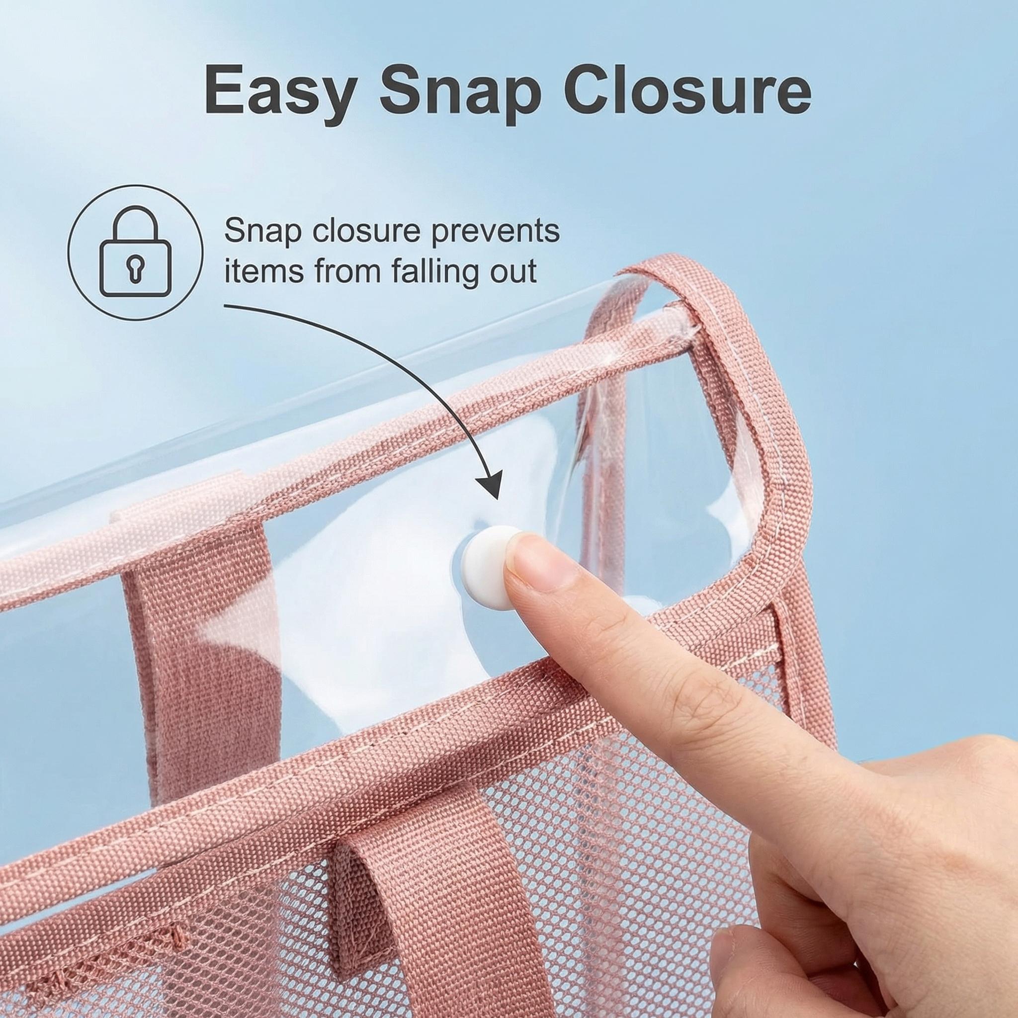 Large Capacity Transparent PP Document Bag - Multi-compartment design, suitable for tablets, A4 papers, and stationery - Durable portable file box, visible content design