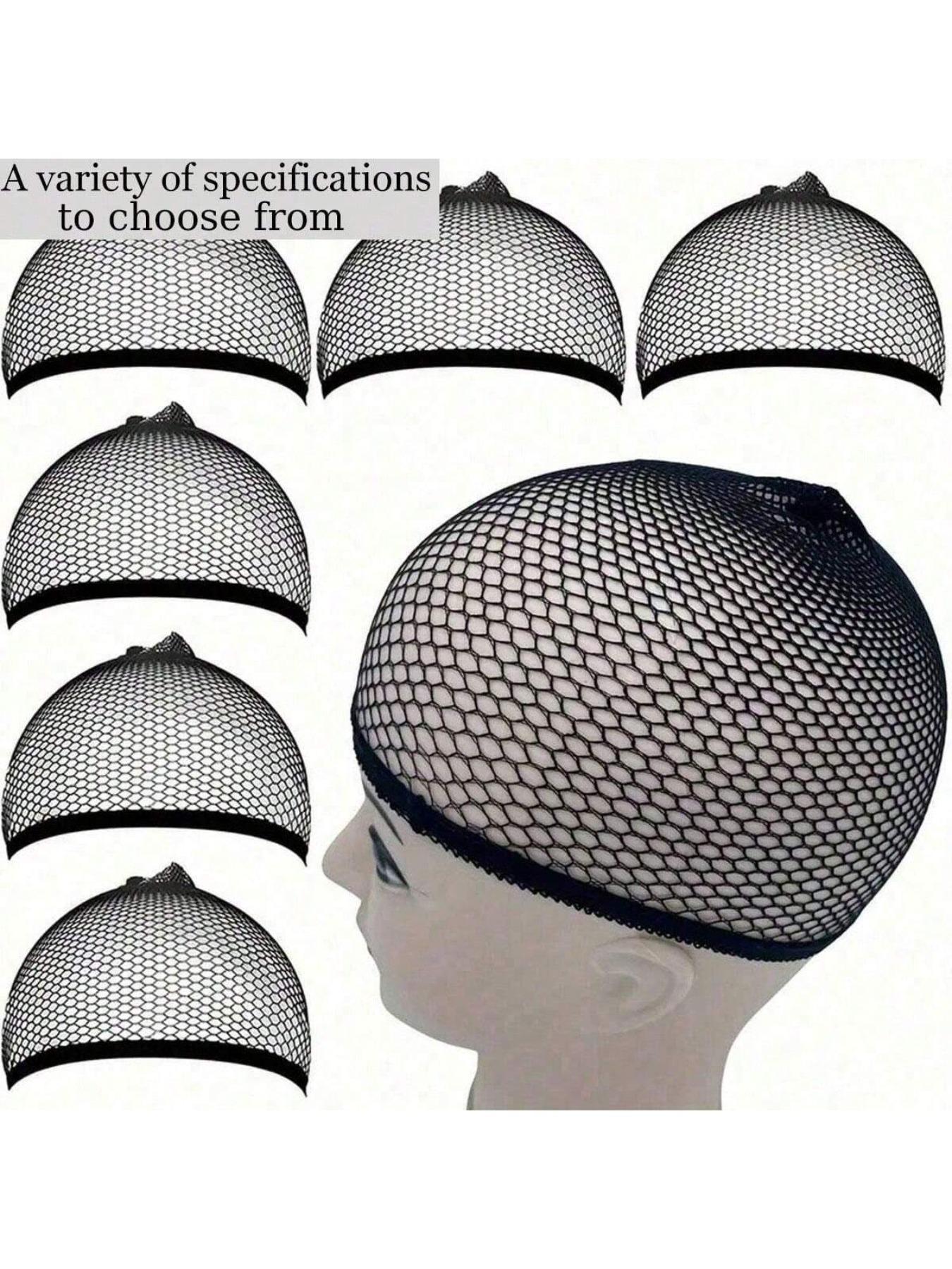 Black Wig Cap, Breathable Mesh Wig Net, Unisex Mesh Wig Cap, Wig Hair Net, Black Non-Slip Breathable Stretch Nylon Wig Cap Set, Long Wig Cap, Stretchable High Elastic Durable Hair Net, Wig Care Set, Wig Accessories