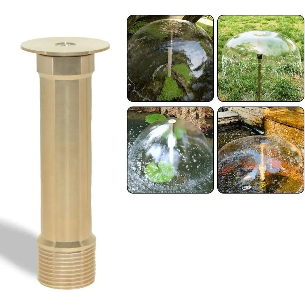 1/2" DN15 and 3/4" DN20 Brass Bell Fountain Nozzle Display Mushroom Water Spray Sprinkler for Garden Pond Amusement Park Museum Library Copper