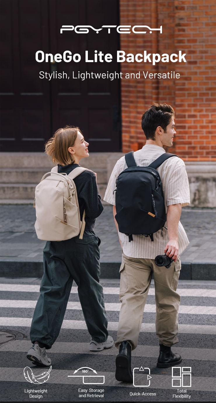 PGYTECH OneGo Lite Camera Backpack Water-Resistant DSLR/Mirrorless Bag for Sony/Canon/Fujifilm, Drone Backpack, Tripod Mount Travel & Weekend Photography Pack for 14" Laptop Photographic Kit