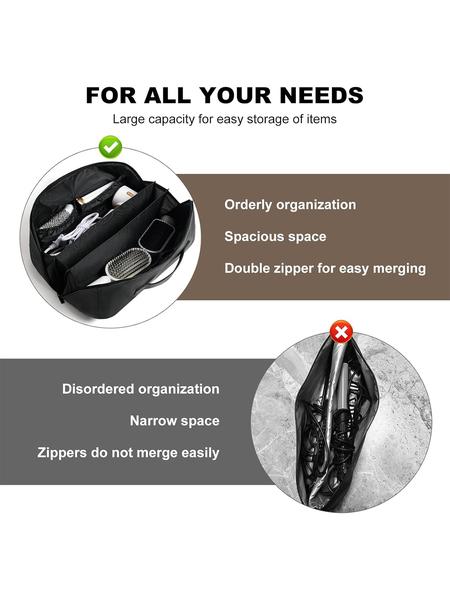 Hair Tools Travel Bag, Waterproof Portable Open Flat Travel Bag for Dyson/Shark Hair Dryer, Hair Styling Tool Storage Bag