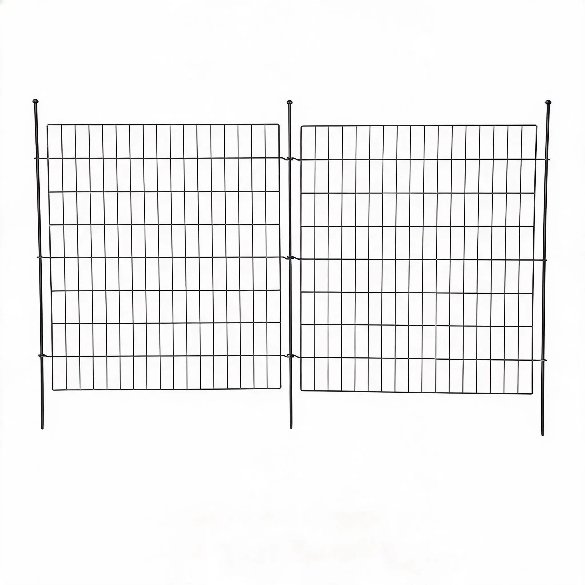 10/15 Panels No Dig Decorative Fence for Outdoor ,Yard, Patio, Animal Barrier Rustproof Metal Wire Panel,Temporary Dog Fence- Horizontal