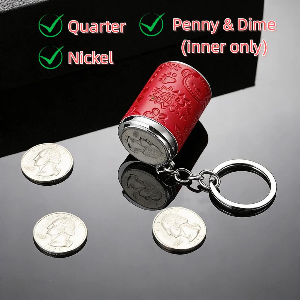 Mini Coin Bank 2-in-1 Fidget Stress Relief & Portable Coin Storage Loose Change Holder Secure Snap Closure Keychain Perfect for Daily Carry Satisfying Coin Drop Feel Piggy Bank Mini Coin Bank 2-in-1 Fidget Stress Relief & Portable Coin Storage Loose Change Holder Secure Snap Closure Keychain Perfect for Daily Carry Satisfying Coin Drop Feel Piggy Bank