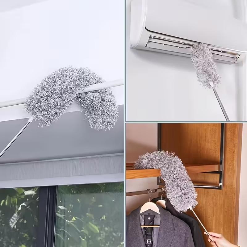 1pc, Electrostatic Dusters, Retractable Dust Removal Brush, Dusting Brush, Reusable Washable Furniture Dust Duster for Fan, Desktop, Keyboard, Furniture, Car, Cleaning Supplies, Cleaning Tool, Microfiber Duster