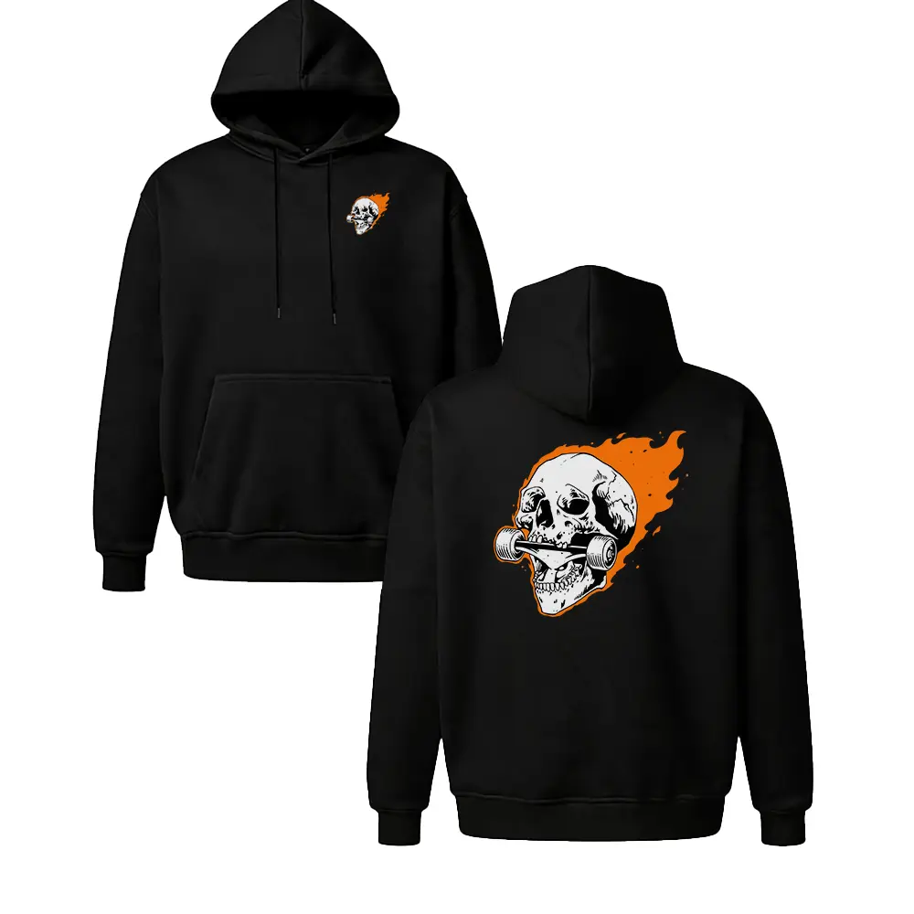 Skull Dumbbell Fitness Gym Workout Hoodie Unisex Weightlifting Bodybuilding Powerlifting Muscle Gains Motivational Gym Rat Gift for Him Her Men Women Teen Lift Heavy Beast Mode No Pain No Gain Strong Streetwear Apparel