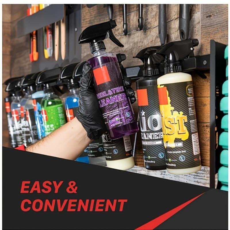 Trigger Bottle Rack, Spray Bottle Display Hook, Wall Mounted Storage Shelf, Spray Bottle Organizer for Garage and Workshop, Organizing, Wall Shelf Unit