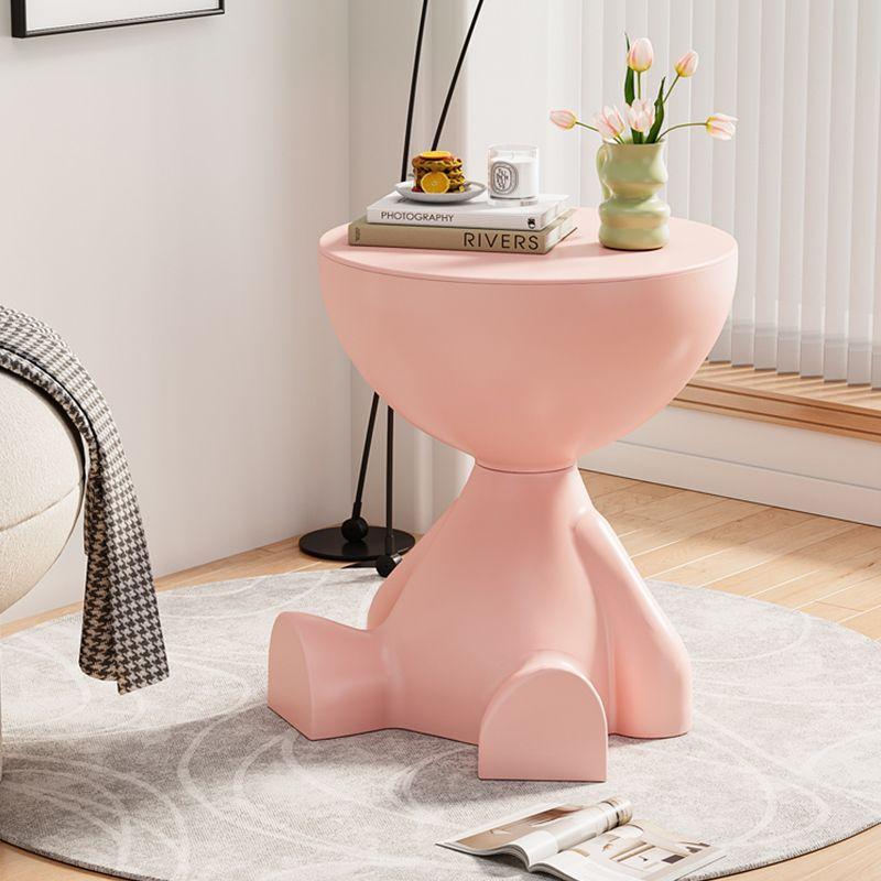 Creative cream style foldable small coffee table, cute small table, bedside table, flat head bear floor decoration, sofa edge table, ideal choice for holiday gifts and daily leisure, unique modern furniture