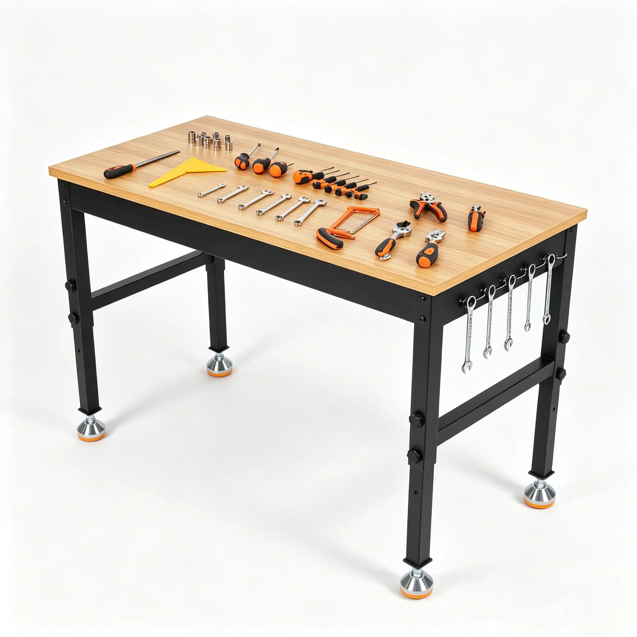 72 in Work Bench, Adjustable Height Workbench, Heavy Duty