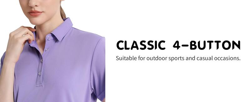Women's Polo Shirts UPF 50+ Casual Sun Protection Work Quick Dry 4 Buttons Short Sleeve Collared Golf Shirt XS-3XL