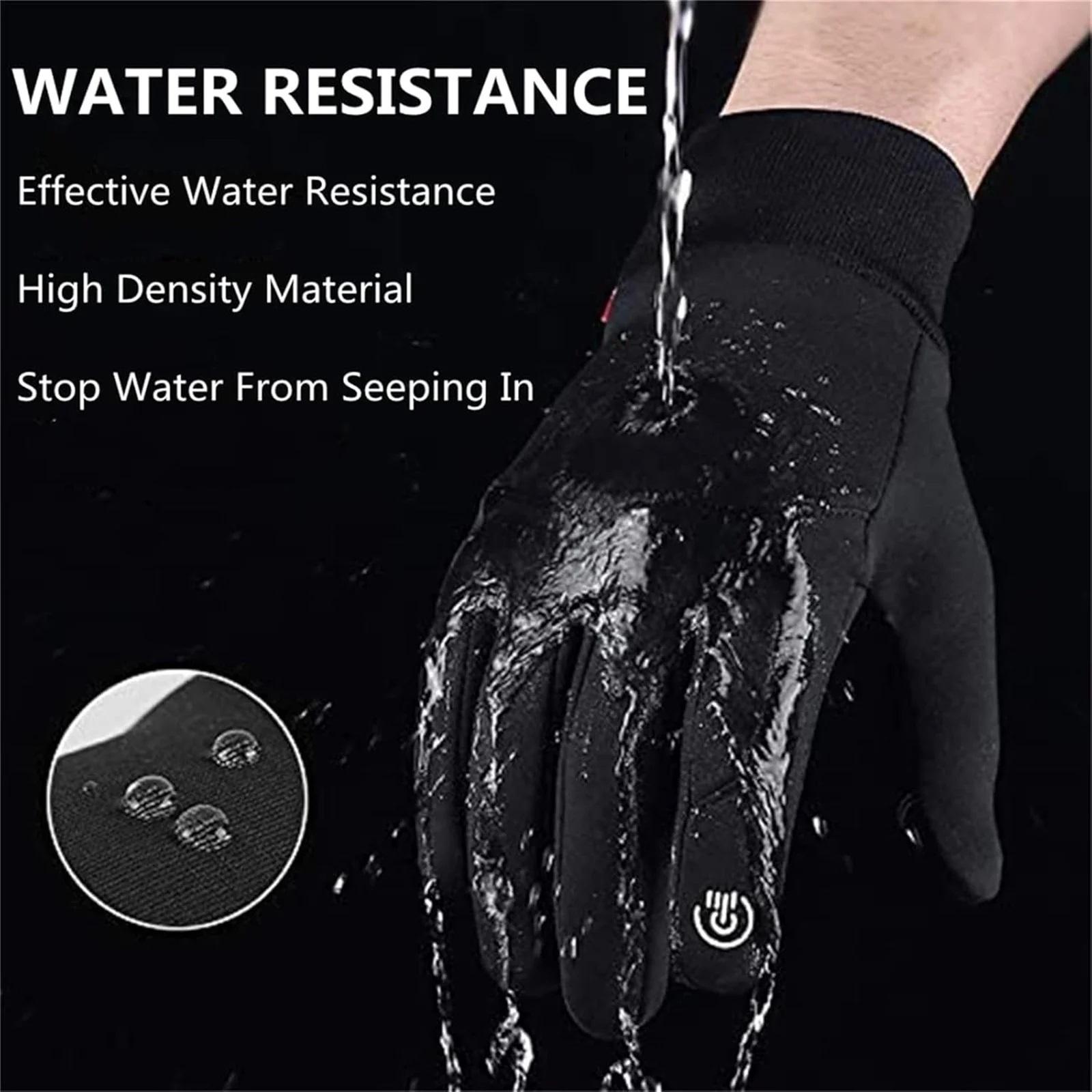 Outdoor Winter Gloves Touchscreen Windproof Full-Finger Fleece Lined for Men Women Sports Travel Daily Activities Unisex