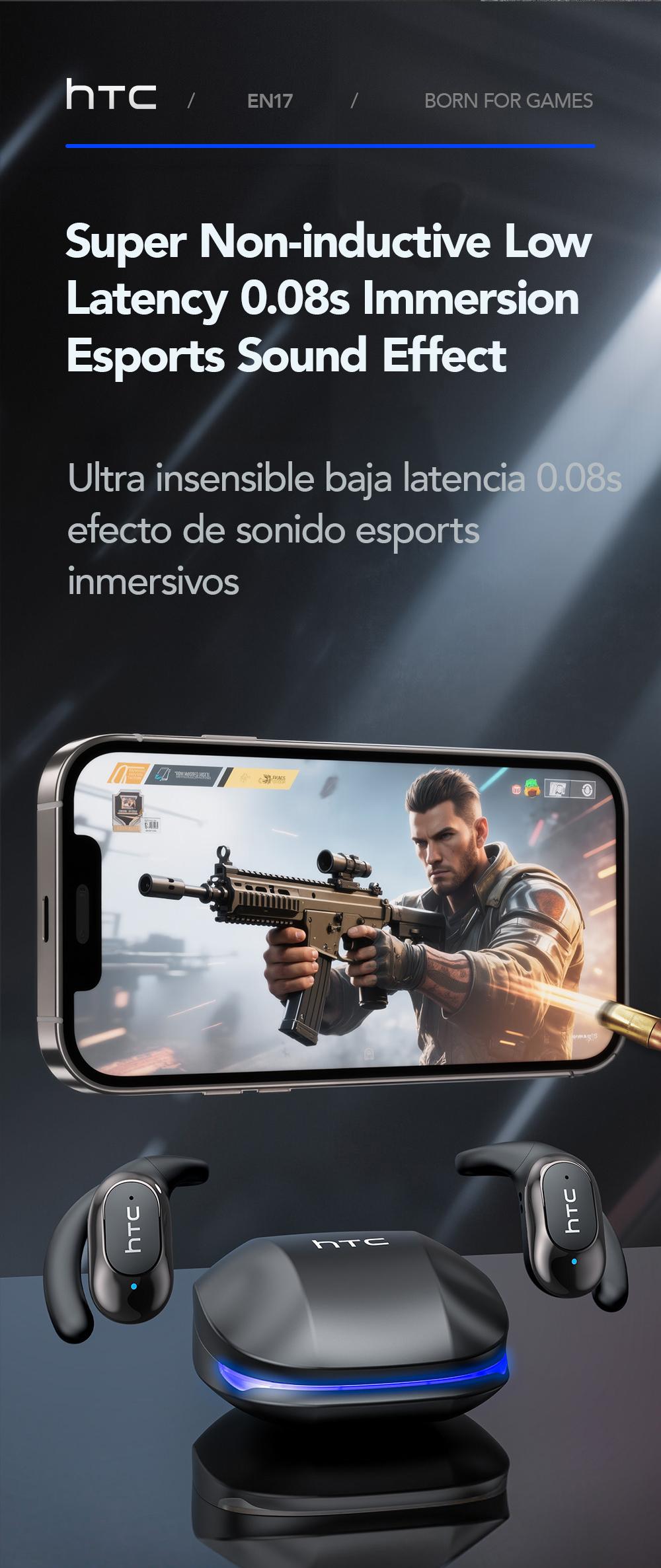 HTC-NE17 Elite: Premium AI Gaming Headset with 134-language Translation, Hi-Fi Audio Precision, Lightweight Ergonomic Design, and Immersive InGame Communication headphones bluetooth translation bluetooth earbuds translator earbuds #fathersdaygiftsectivity