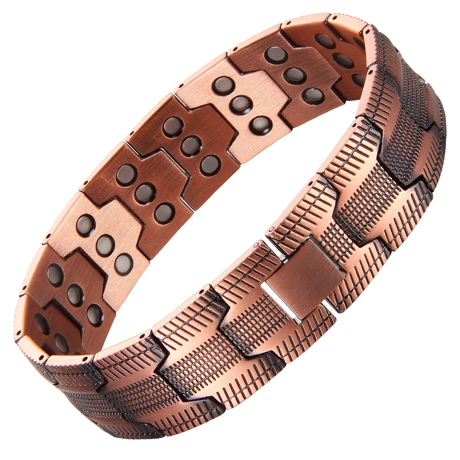 Men's Bracelet, 99.9% Pure Copper,    Adjustable Wristband, with Size Adjustment Tool Included,Gifts for Father, Husband, or Boyfriend