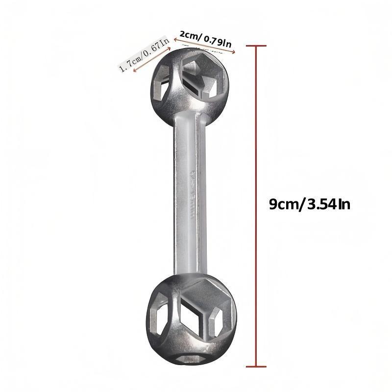 Multi-Function Wrench Set, 10 Sizes Repair Tools, Bone Shape & Open Socket Design, Compatible with Bolts Nuts Parts, Multifunctional Wrench