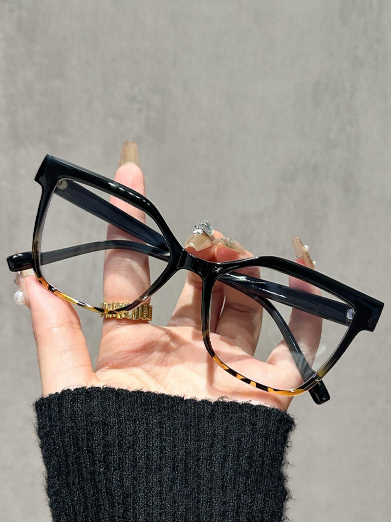 Reading Glasses with Metal Hinge - Minimalist Color Block Design, Fashion Presbyopic Eyewear +1.0 to +4.0