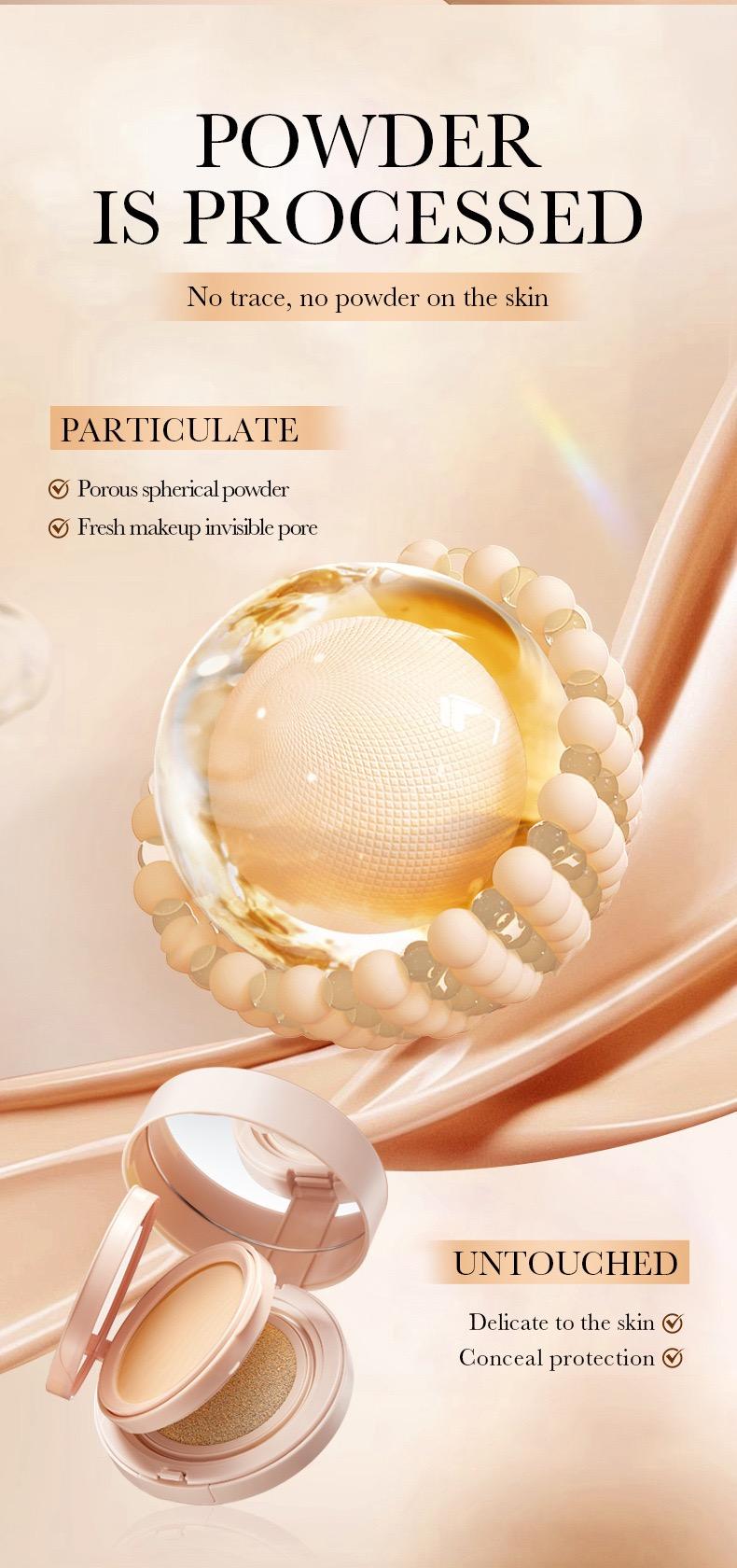 2in1 air cushion bb cream Double-layer concealer set suitable for full face, pink filler-type foundation - 24-hour long-lasting, high coverage matte texture, concealer, Korean-style foundation for creating a perfect makeup look