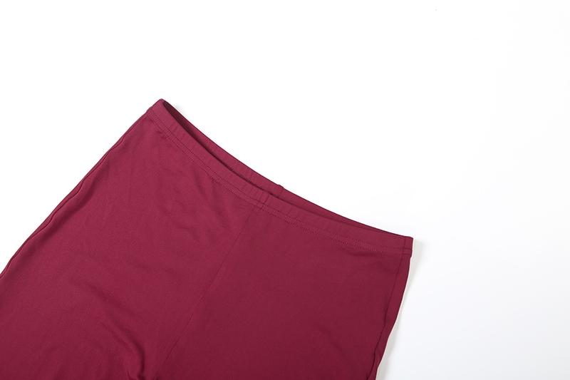 DOUCIU Nightclub Dance Bar Sexy Hot Street Fashion Personality Hip-Hop Cool Womenswear Women'S Thin Solid Color Plush Halter Neck Vest Tight Long Two-Piece Set