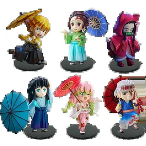 New Anime Figure Demon Slayer Figures Kimetsu No Yaiba Doll Plum Rain Series Blind Box Figurine Warrior Action Figure Model Toys