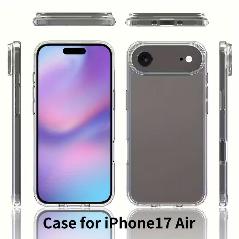 Premium Transparent Soft Tpu Shockproof Phone Case for iPhone 17 16 15 14 13 12 11 Pro Max, Durable Protective Cover