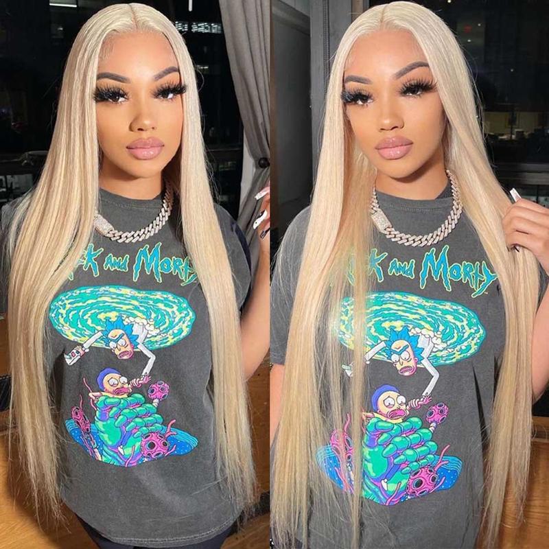 613 Blonde HD 13x6 Lace Frontal Wigs Pre plucked 13x4 Hot Red Straight Blonde Lace Front Human Hair Wigs For Women Can Be Dyed 180% Density